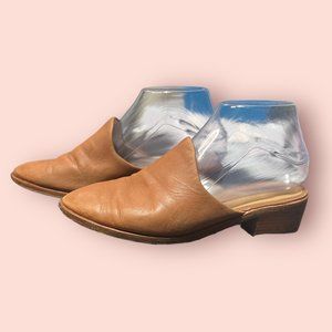 Soludos Venetian Mules Brown Leather Slip On Sz 6.5